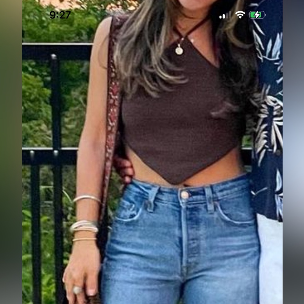 White fox crop top